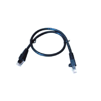 Patch Cord - Cat 6 - Black - 0.5m - UTP - 28AWG - PVC Color clip