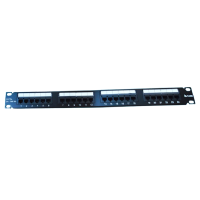 Patch Panel - Blank - 24 Ports - 19inch-1U - Black with plastic rear cable management